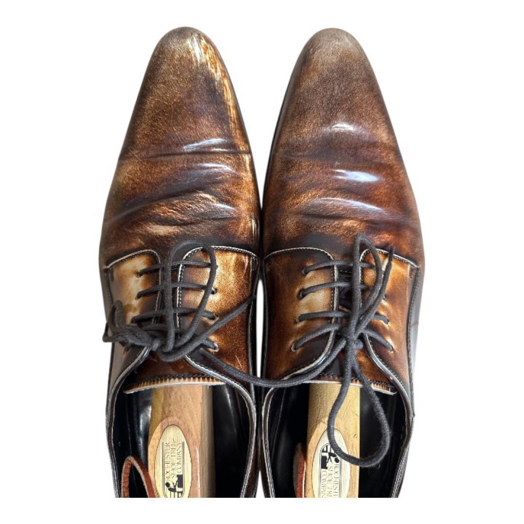 美品 DOLCE&GABBANA ドルチェ&ガッバーナ レザーシューズ 8 茶