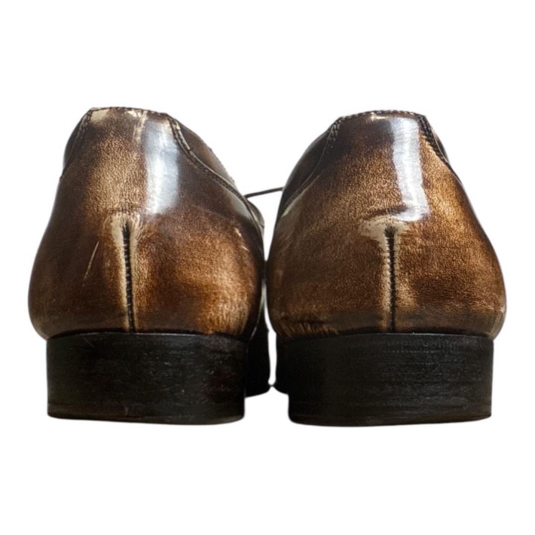 美品 DOLCE&GABBANA ドルチェ&ガッバーナ レザーシューズ 8 茶