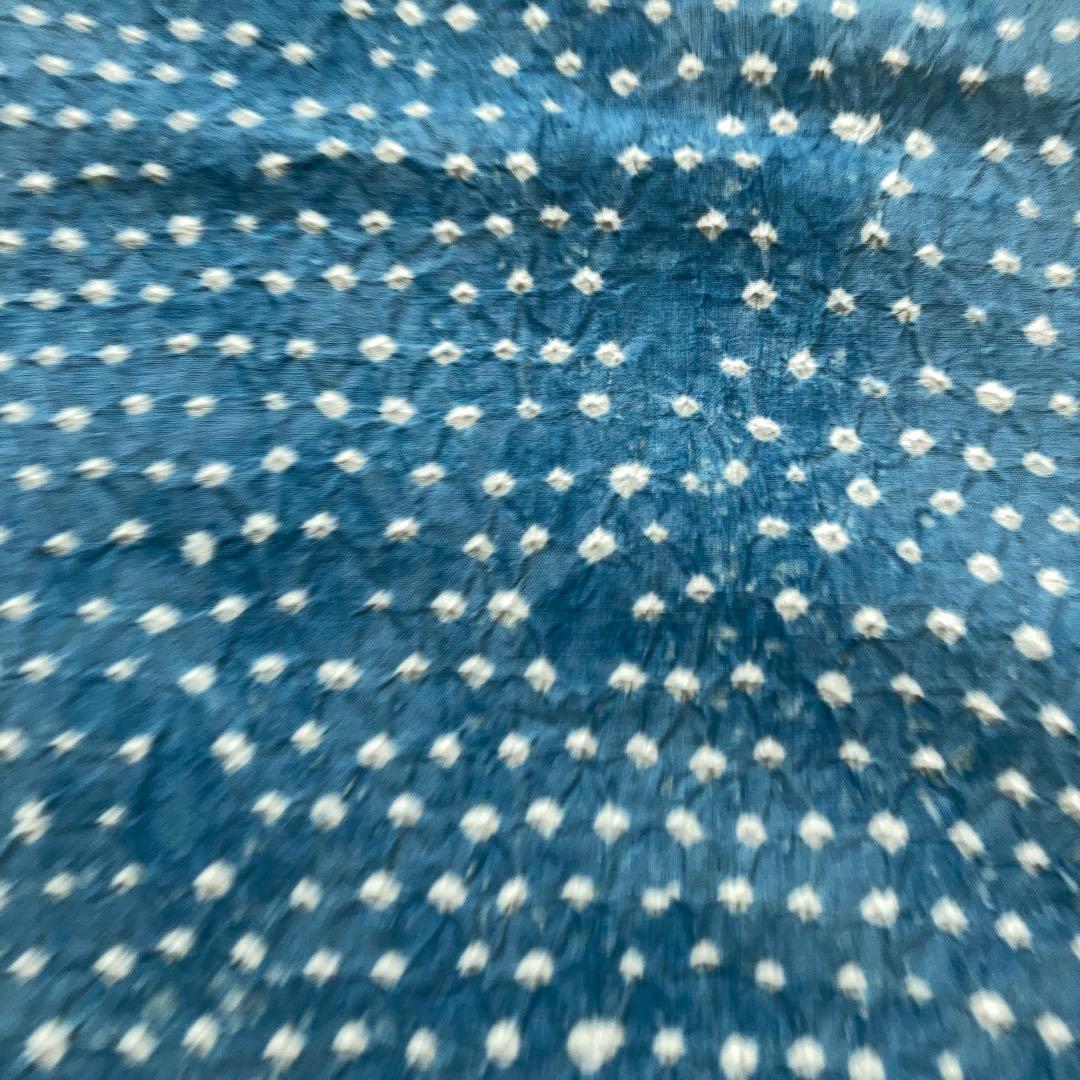 【希少・超美品 】45R カディ総手絞りワンピース　綿100% sizeM