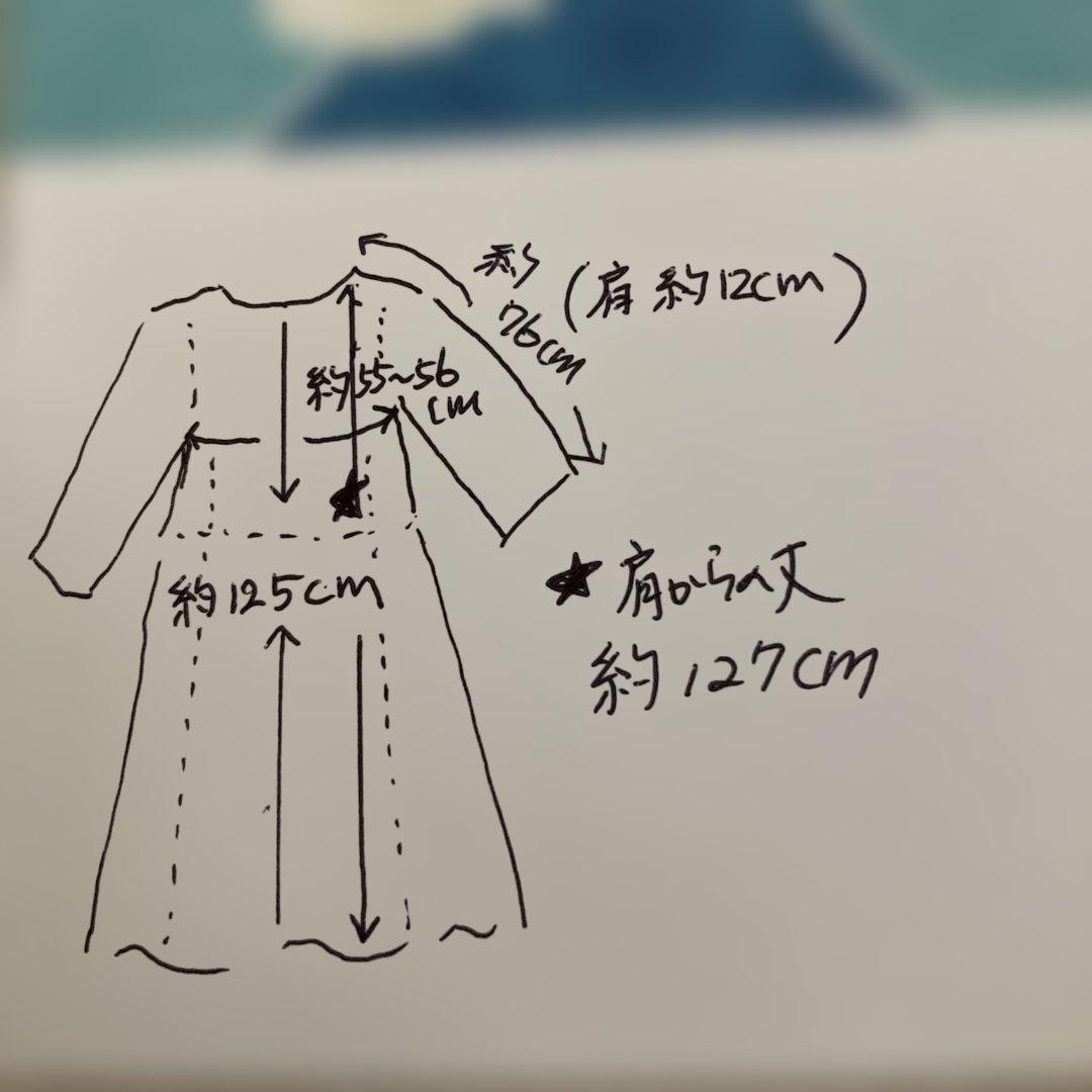 【希少・超美品 】45R カディ総手絞りワンピース　綿100% sizeM