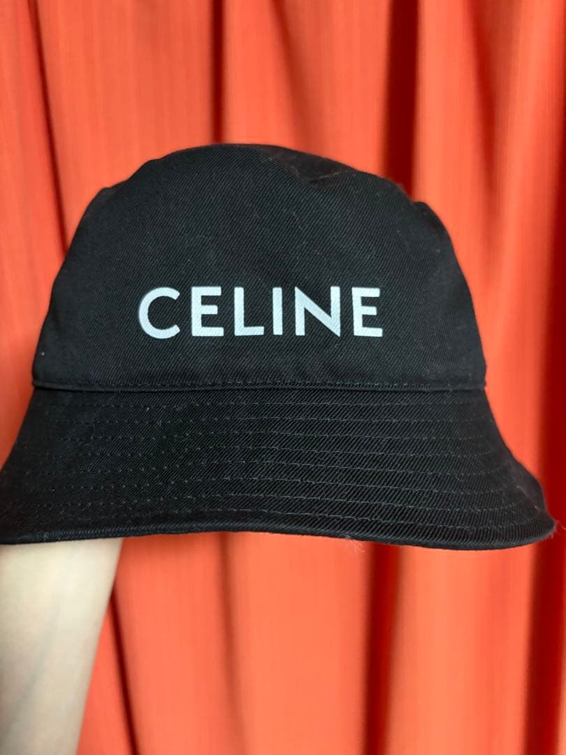 CELINE バケットハット L バケハ 帽子 ロゴ セリーヌ