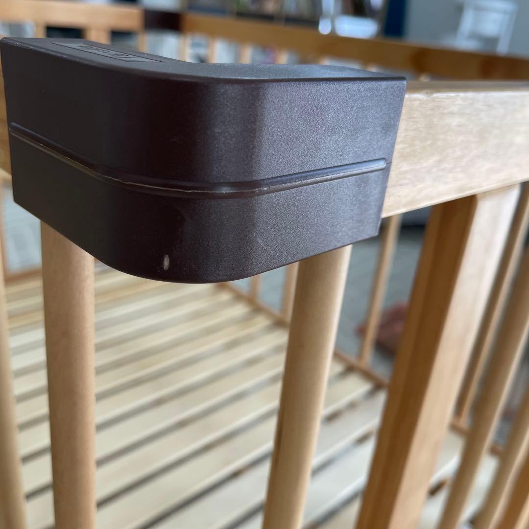 färska 木製オープンタイプベビーベッド