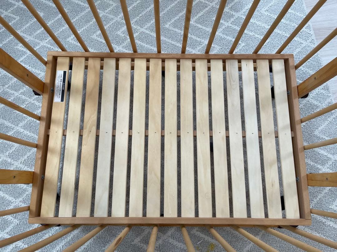 färska 木製オープンタイプベビーベッド