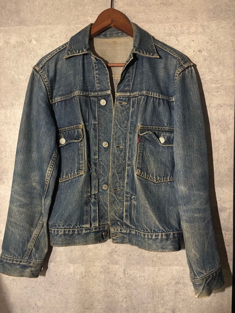 Levi's ヴィンテージセカンド507xx 革パッチ期　濃紺リペア無デニム古着