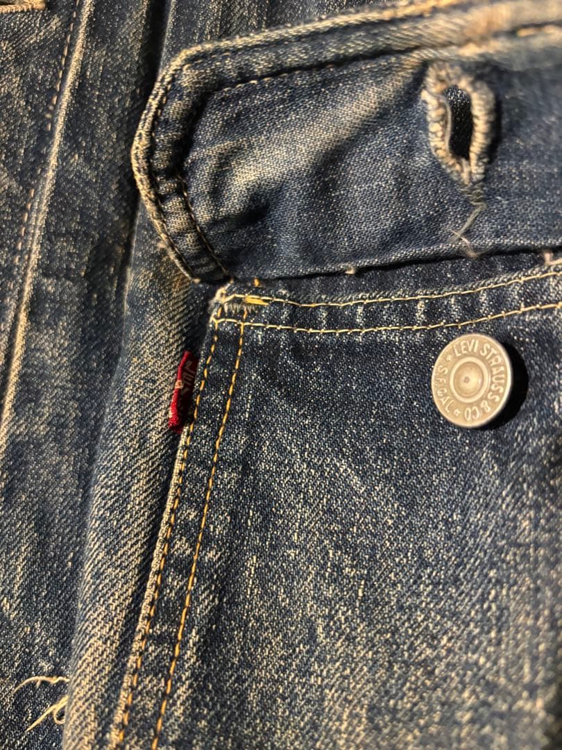 Levi's ヴィンテージセカンド507xx 革パッチ期　濃紺リペア無デニム古着