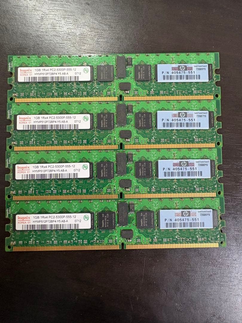 【中古】 PC2-5300P 4GBメモリ1GB*4xw8400/xw9400