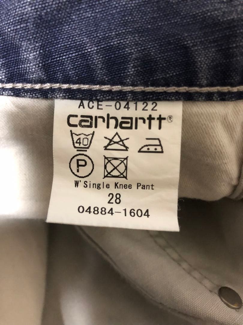 大人気❗️Carhartt ワイド USED加工 ペインターパンツ 茄子紺 W28