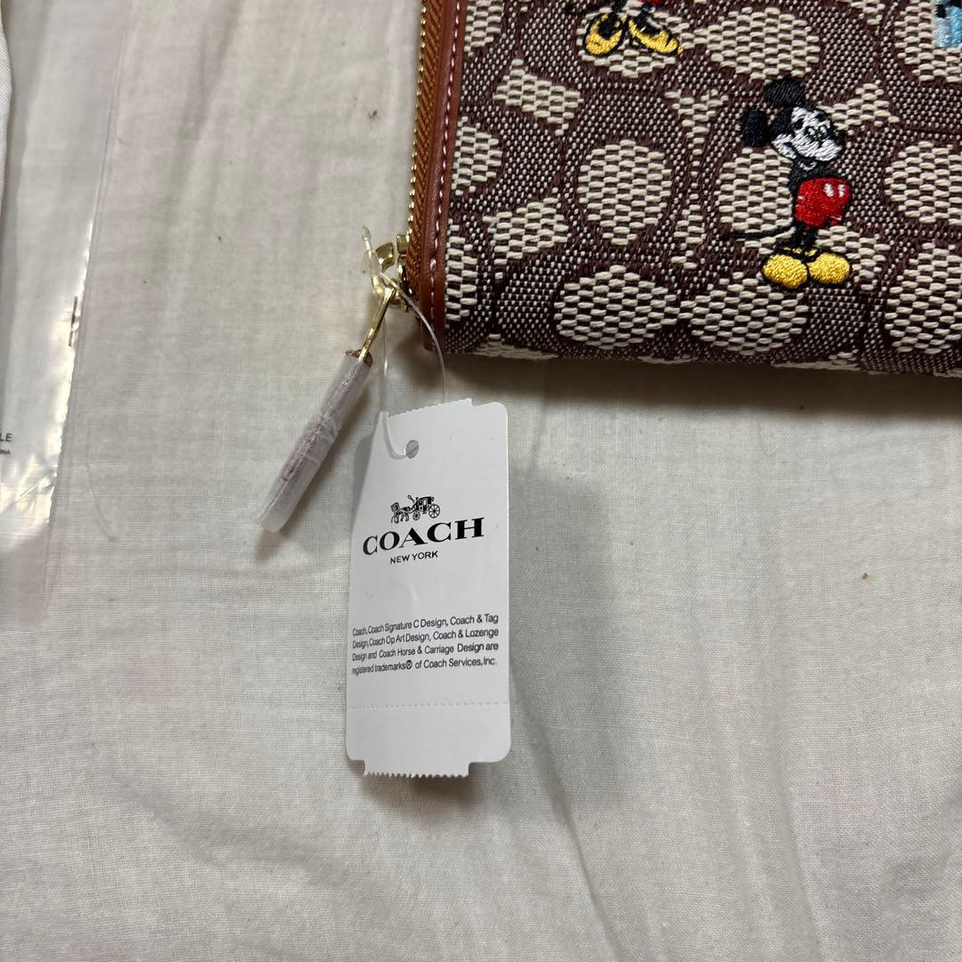 COACH コーチ　ミッキー　刺繍 長財布　ディズニーコラボ　新品