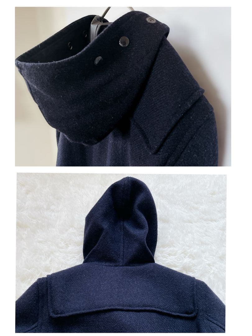 【美品】BEAMS ハリスツイード ウインドストッパー 高機能ダッフルコートS