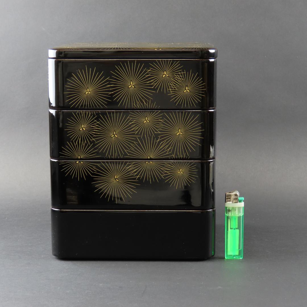 としゆき　282 美品良好 特級品 輪島塗 木製漆器硬塗 糸菊文様蒔