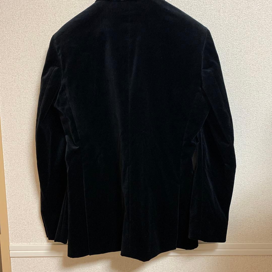 黒ジャケット　テーラード　ベロア調　タケオキクチ TAKEO KIKUCHI