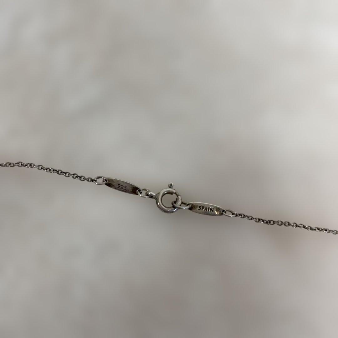 ティファニー ネックレス オープンハート シルバーアクアマリン ブルー