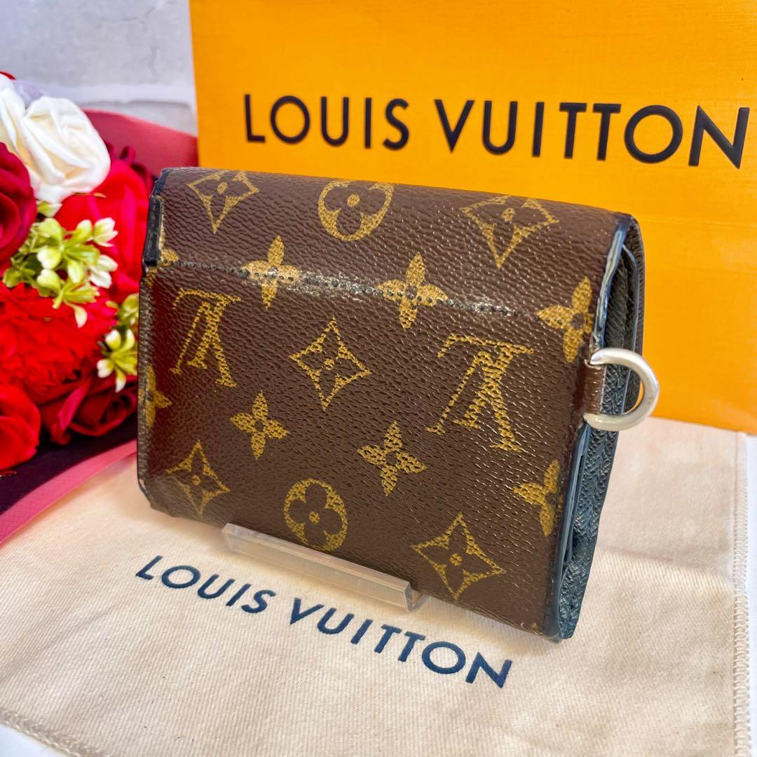 ルイヴィトン マカサー ポルトフォイユコンパクト モノグラム チェーン折り財布