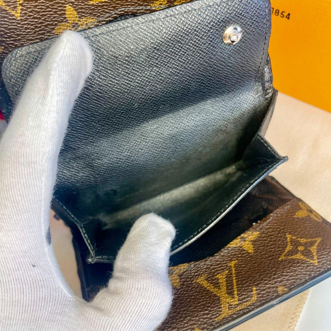 ルイヴィトン マカサー ポルトフォイユコンパクト モノグラム チェーン折り財布