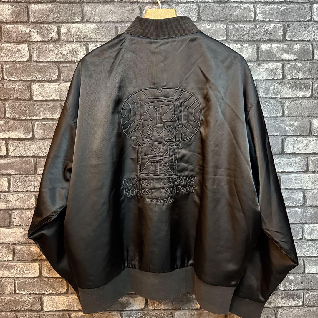 アディダス オリジナルス シュムーフォイル サテンボンバー 黒 L