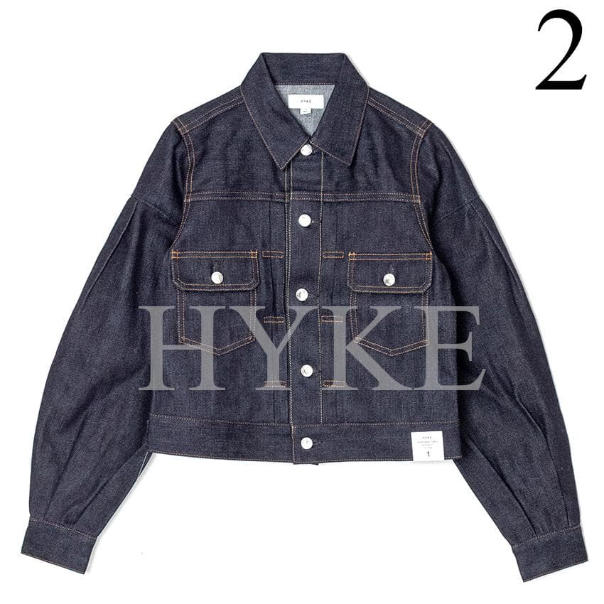 2　HYKE　25AW　バルーンスリーブ デニムジャケット　ハイク Gジャン