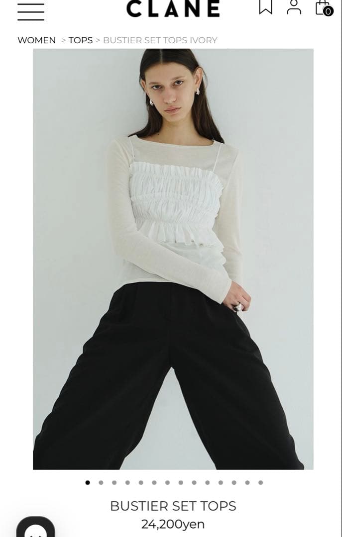 クラネ　CLANE BUSTIER SET TOPS トップス