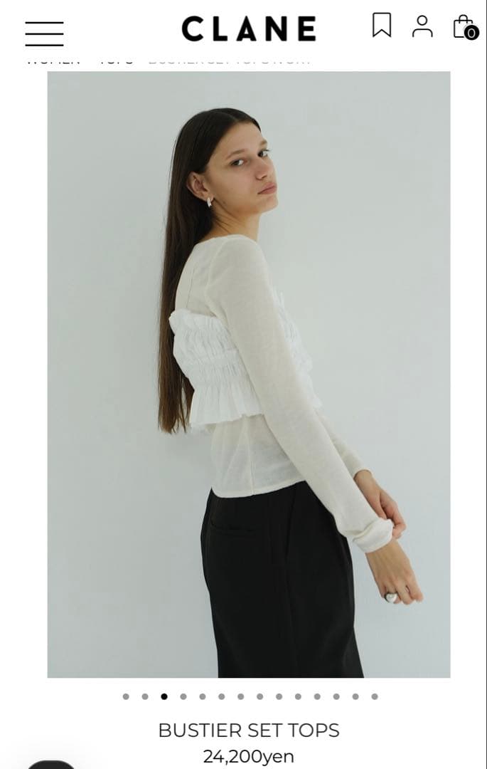 クラネ　CLANE BUSTIER SET TOPS トップス