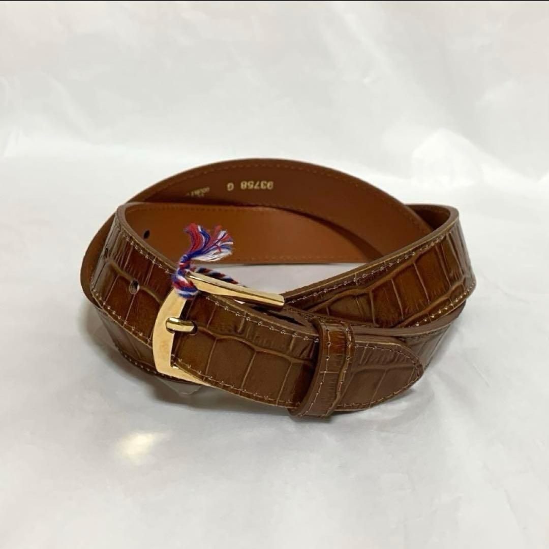 MAISON BOINET スクエアバックルレザーベルト