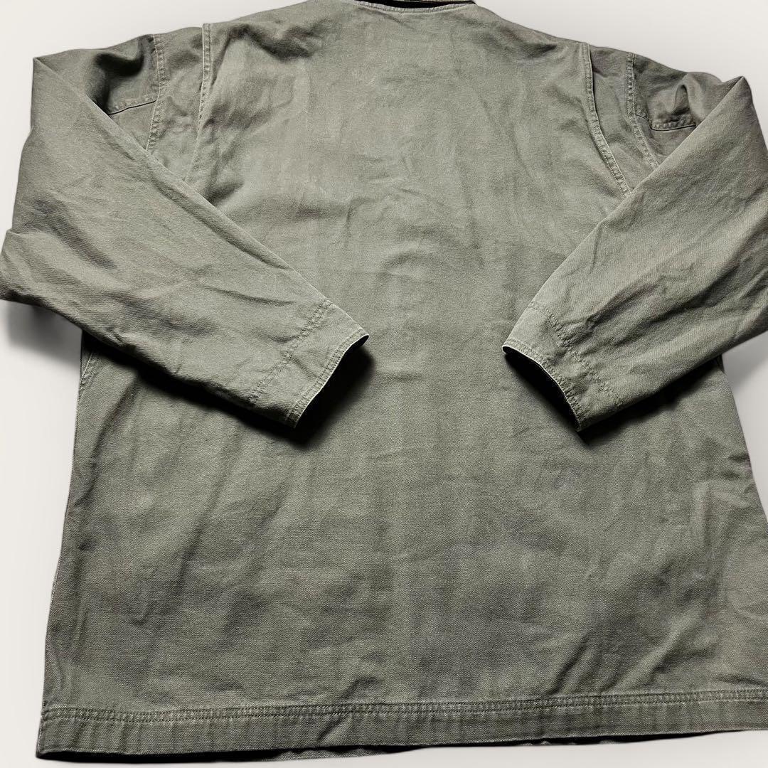 L.L.Bean ハンティングジャケット グリーン 襟コーデュロイ 裏地チェック