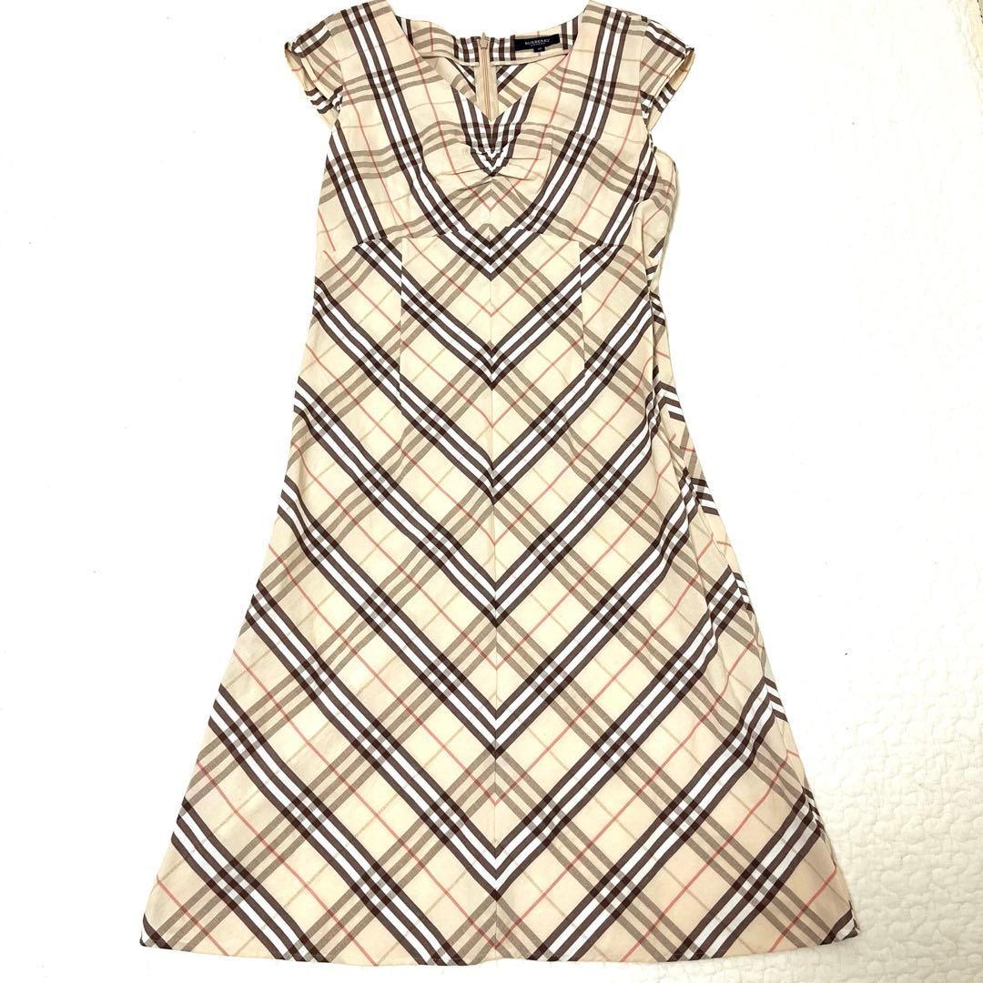 未使用　バーバリーロンドン　ロングワンピース　ノバチェック　ノースリーブ