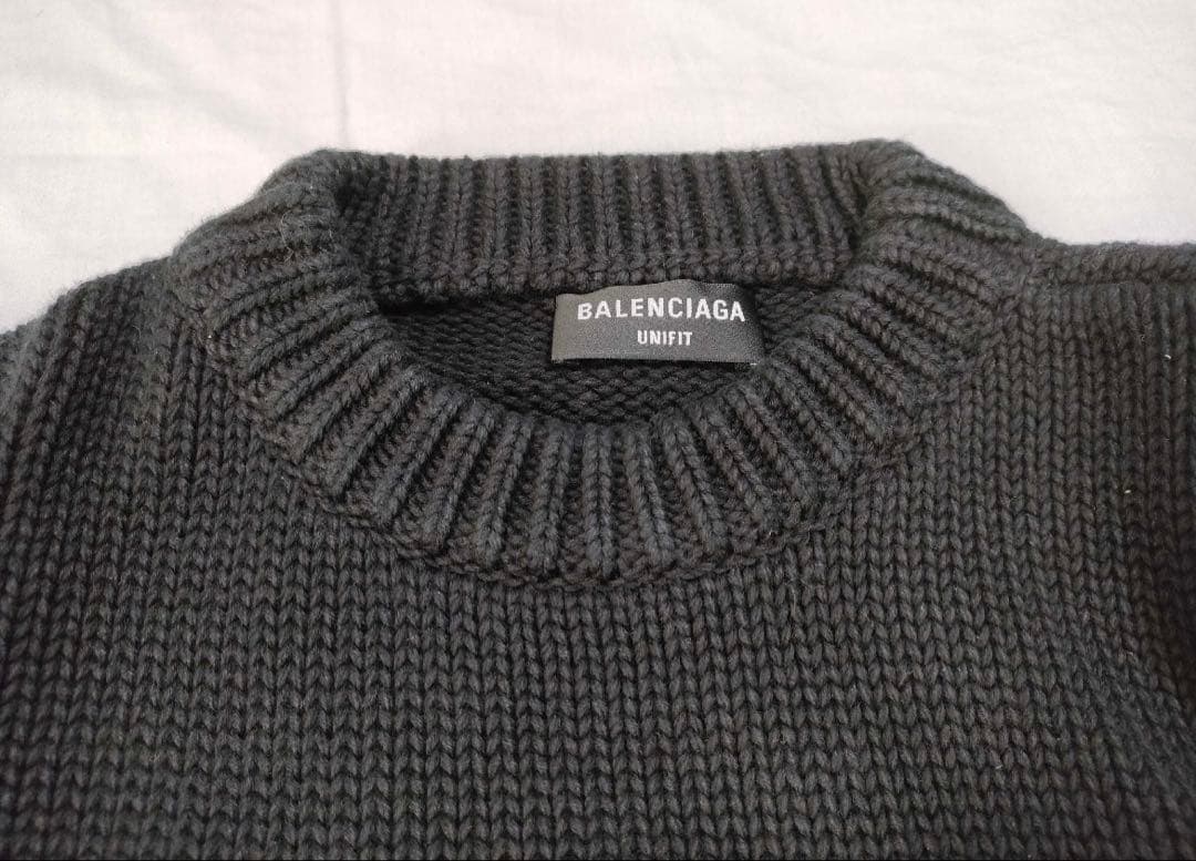 BALENCIAGA バレンシアガ BB 刺繍 ニット メンズ トップス 希少S