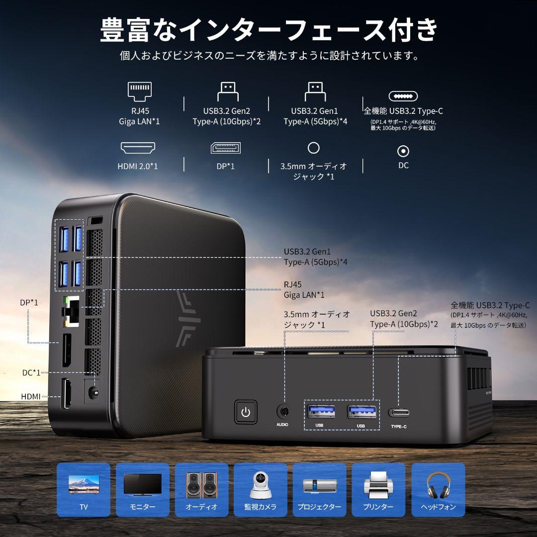 【新品未開封】NIPOGI Ryzen 7 7730U ミニPC　office付