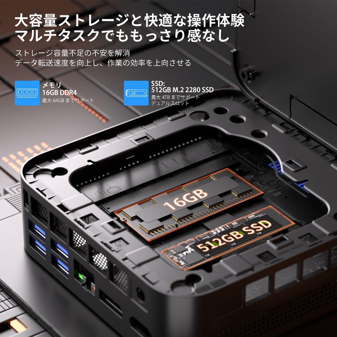 【新品未開封】NIPOGI Ryzen 7 7730U ミニPC　office付
