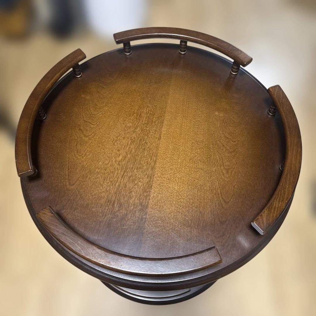 飛騨家具　天然木　キャスター付きサイドテーブル　キッチンワゴン