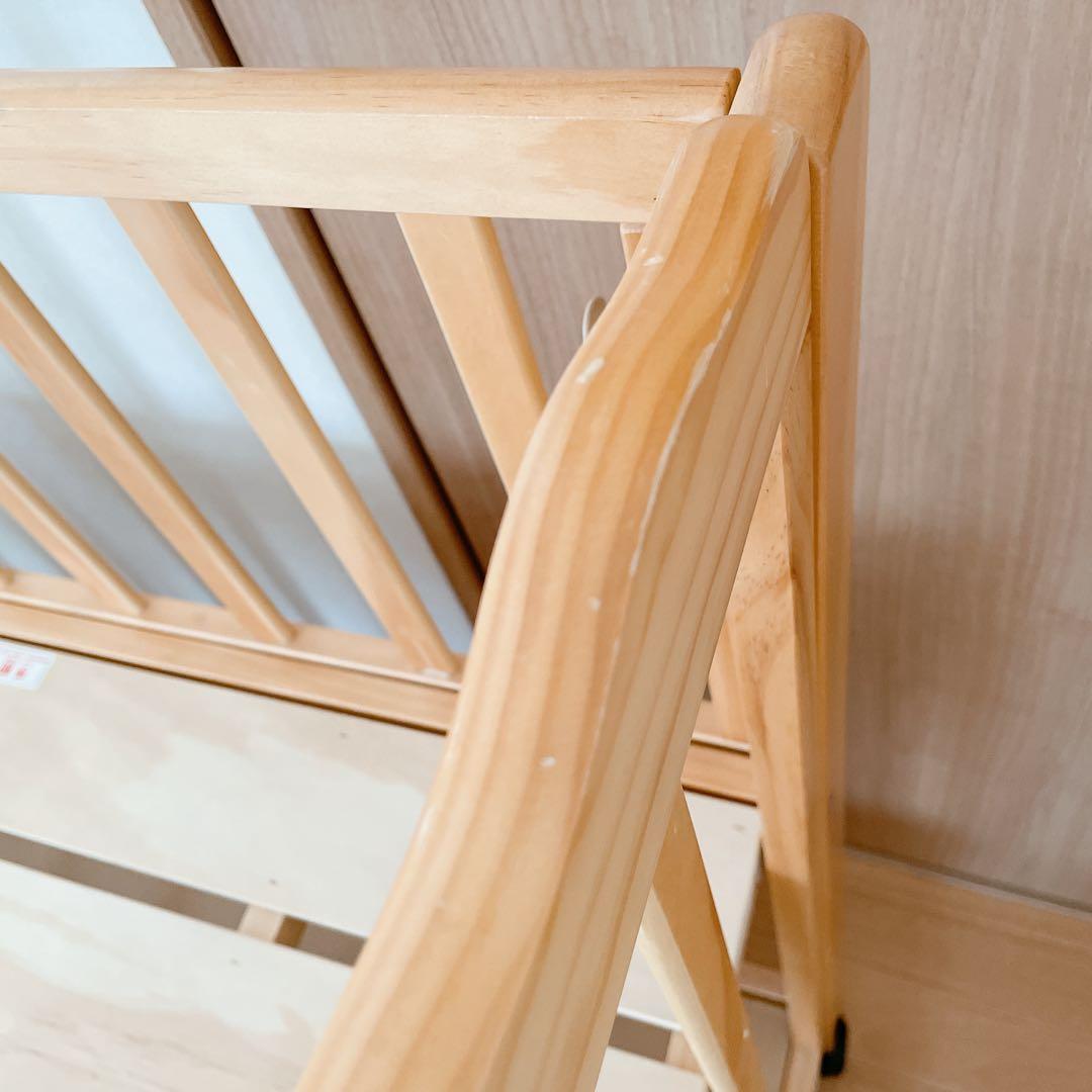 ベビーベッド 木製 大和屋 キャスター付き 60×90cm 出産準備