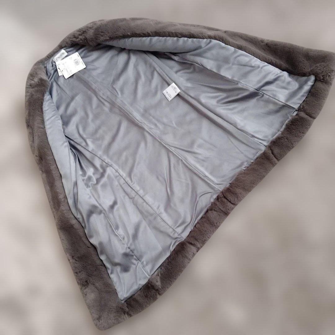 人気❗️新品　PLST エコファーロングジレ　グレー