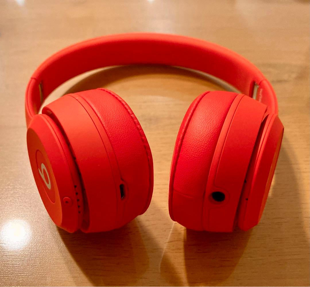 【超美品】beats solo 3ワイヤレス ヘッドホン　マットレッド