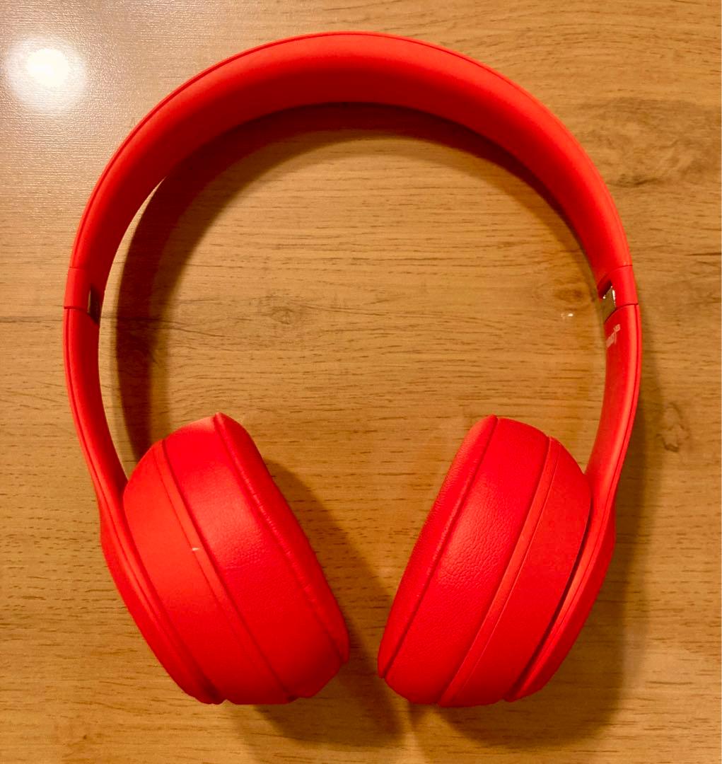 【超美品】beats solo 3ワイヤレス ヘッドホン　マットレッド