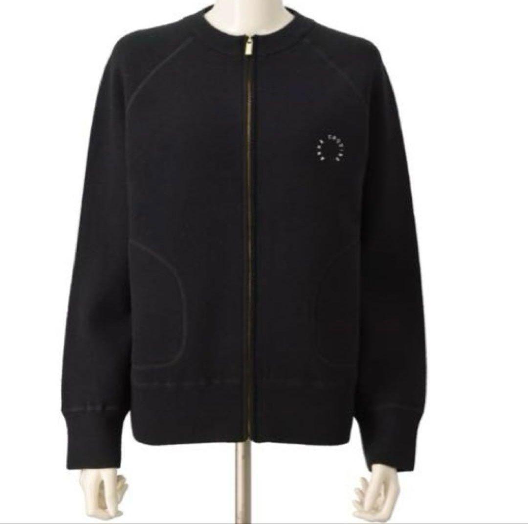 アンコキーヌ コアスパンヤーン ニット ブルゾン ブラック LLサイズ