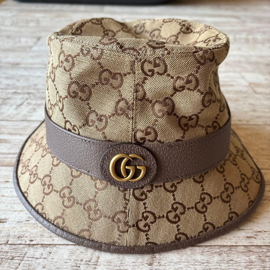 極美品　値下げ可　GUCCI GGモノグラム バケットハット