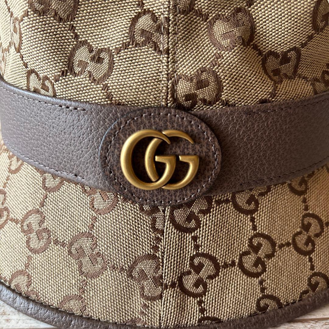 極美品　値下げ可　GUCCI GGモノグラム バケットハット