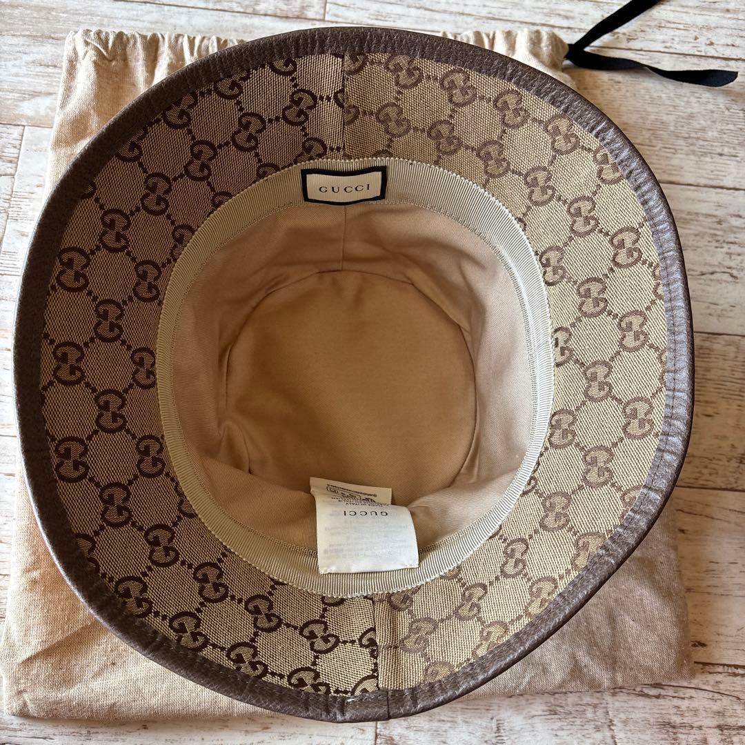 極美品　値下げ可　GUCCI GGモノグラム バケットハット