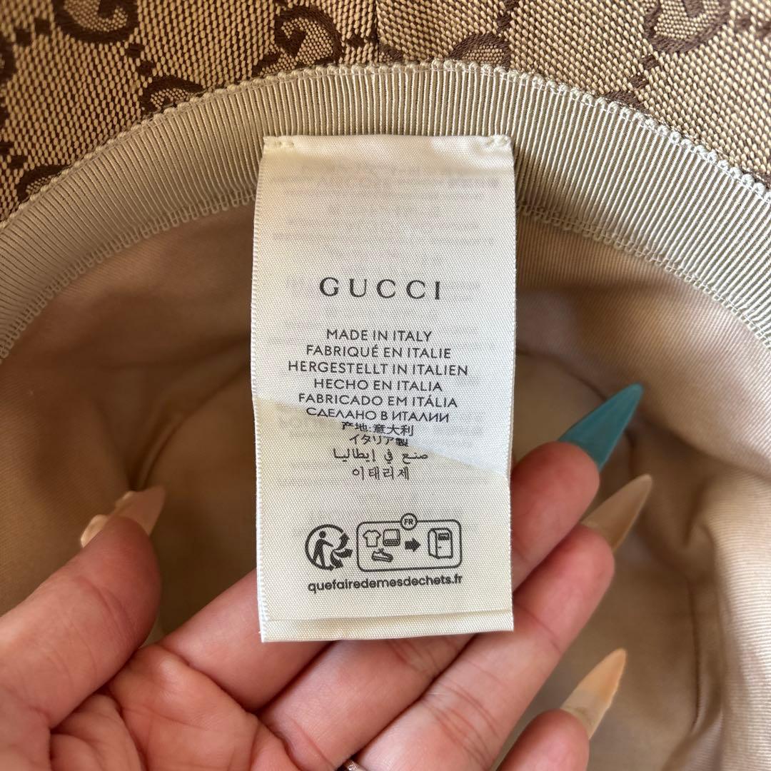 極美品　値下げ可　GUCCI GGモノグラム バケットハット