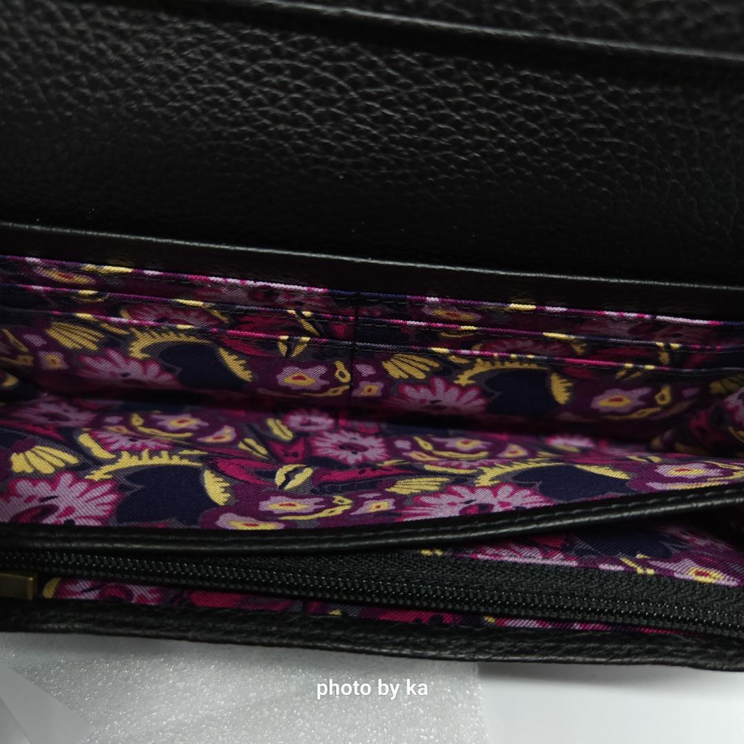 ブラック 新品 未使用 アナスイ ノヴァ ANNA SUI がま口 長財布 黒色