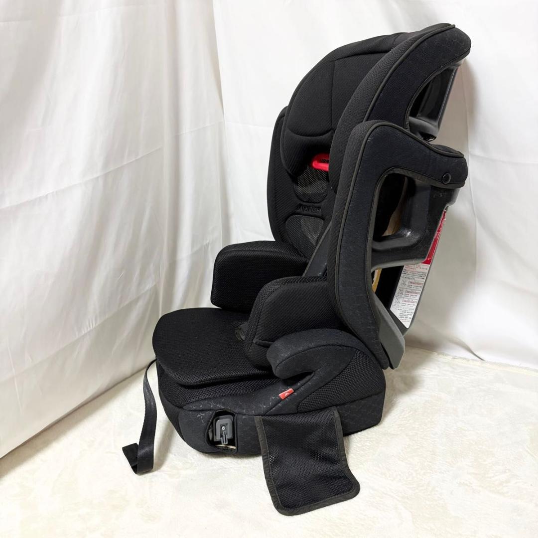美品 Aprica アップリカ エアグルーヴ プラス ブラック ジュニアシート