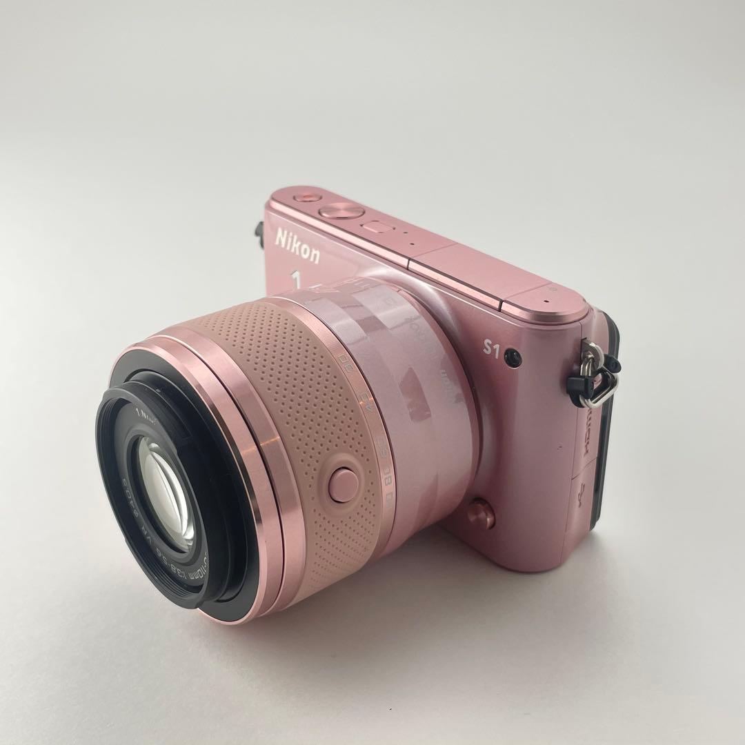 【ショット数1000・返品保証】Nikon1 S1 ピンク 標準レンズキット