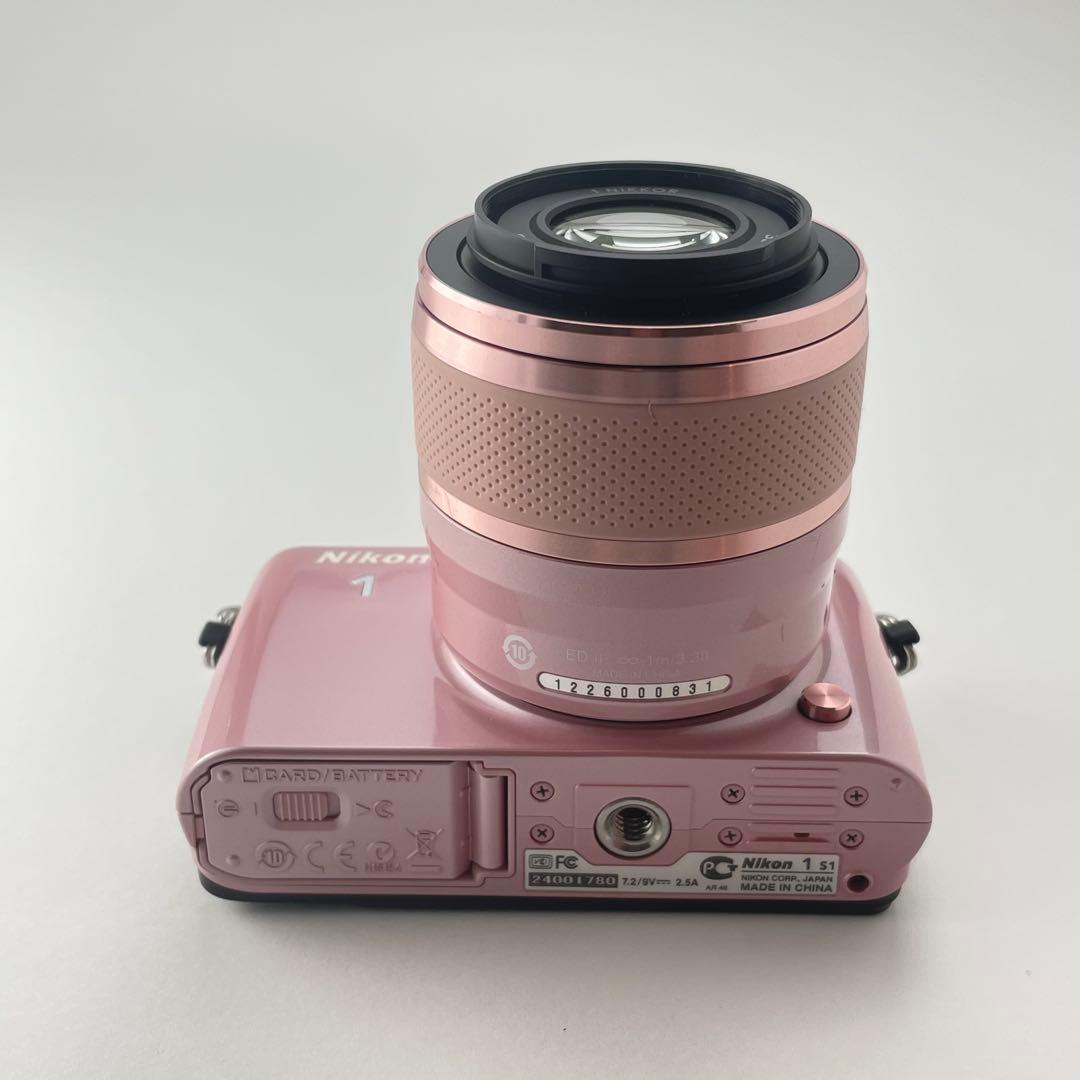 【ショット数1000・返品保証】Nikon1 S1 ピンク 標準レンズキット