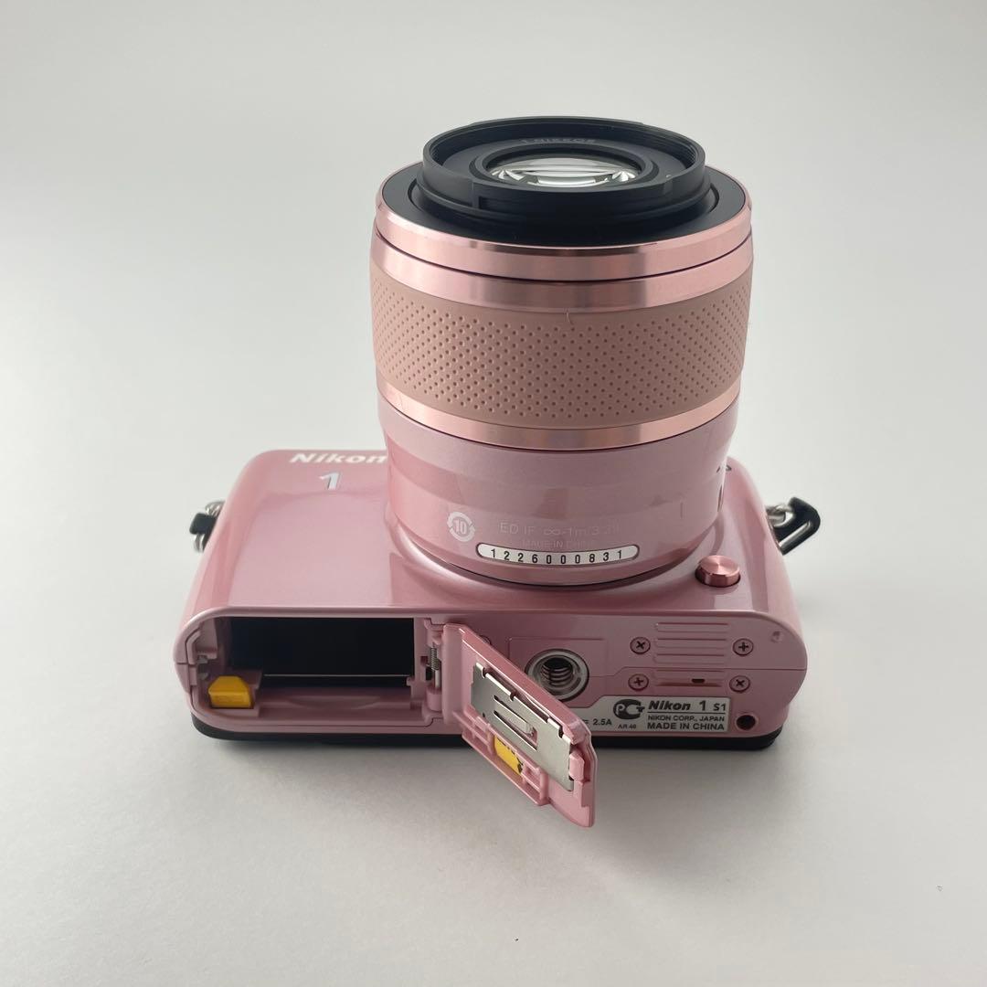【ショット数1000・返品保証】Nikon1 S1 ピンク 標準レンズキット