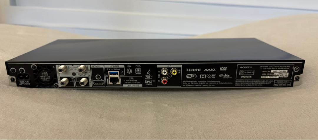 SONY ブルーレイレコーダー BDZ-ZW1000
