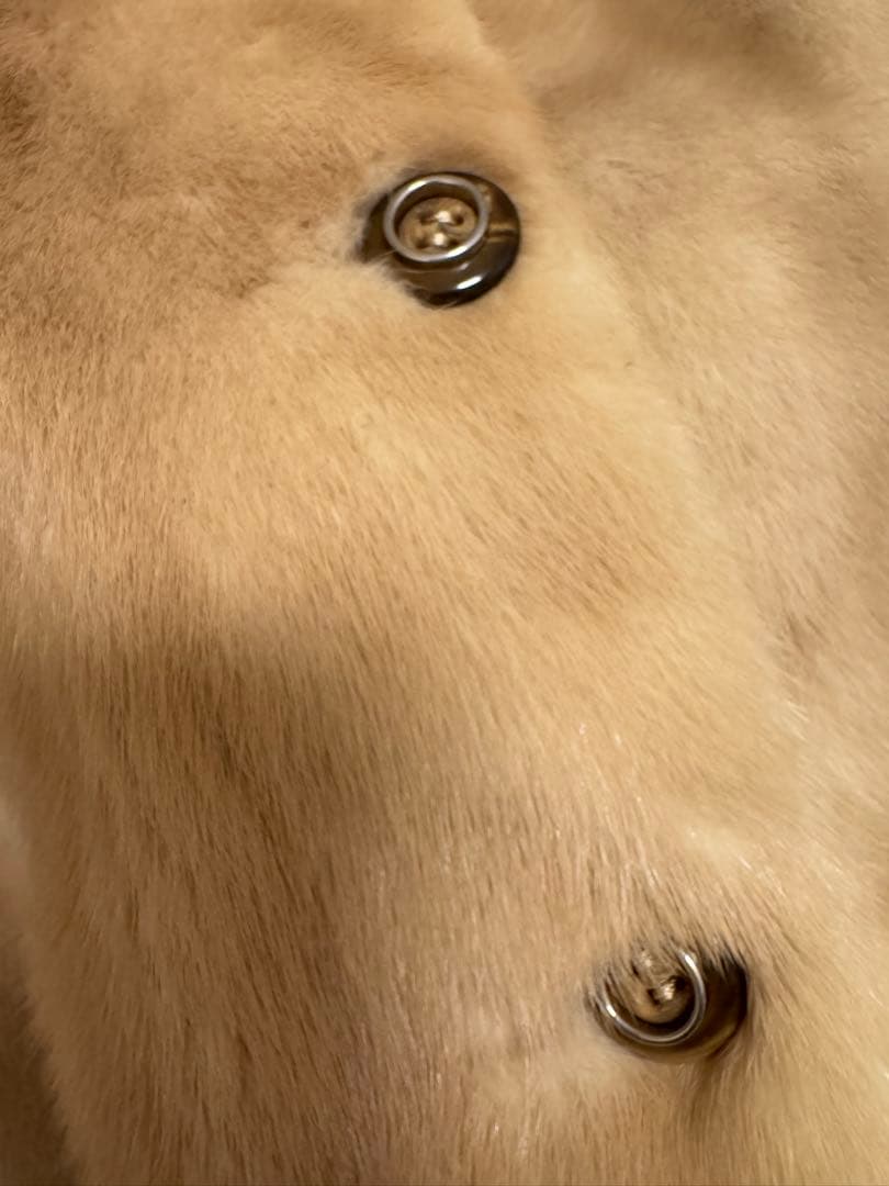 ミンクファーコート　本毛皮MINK ベージュM