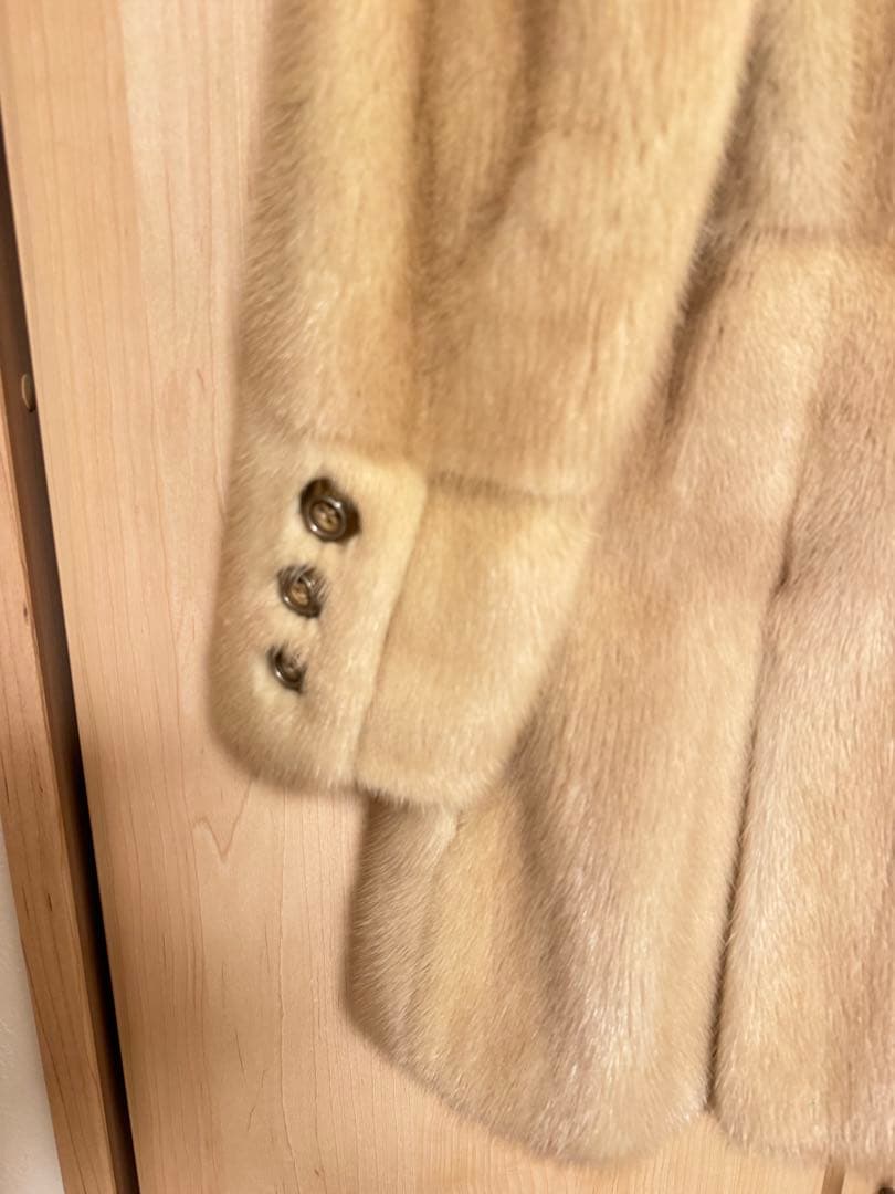 ミンクファーコート　本毛皮MINK ベージュM