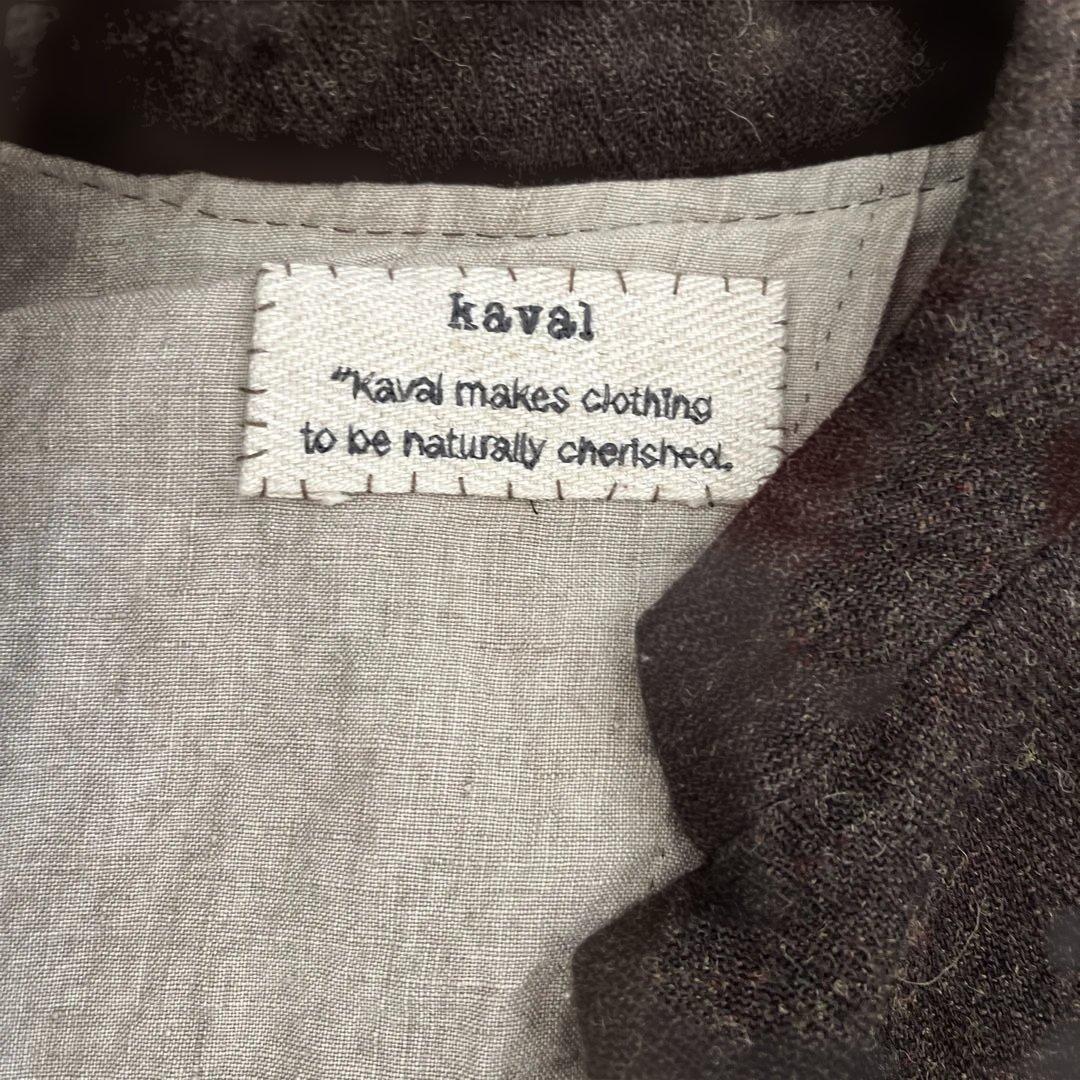 kaval ウール混紡 ノーカラージャケット