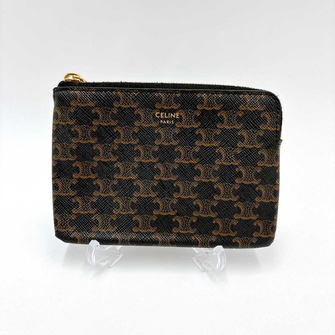 美品 ＊ CELINE セリーヌ トリオンフ ケース キーケース ブラウン