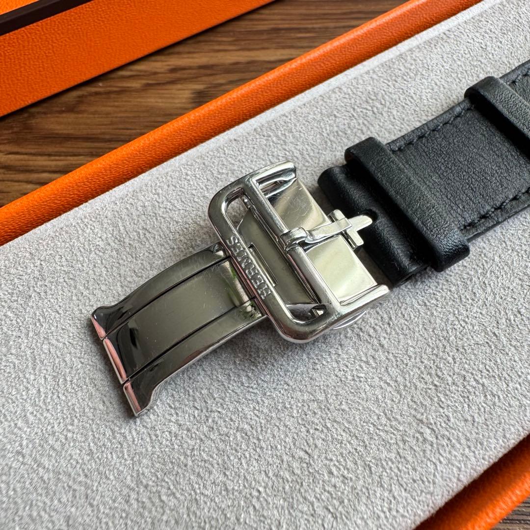 2800 Apple Watch エルメス　ディプロイアント　バックル　ブラック