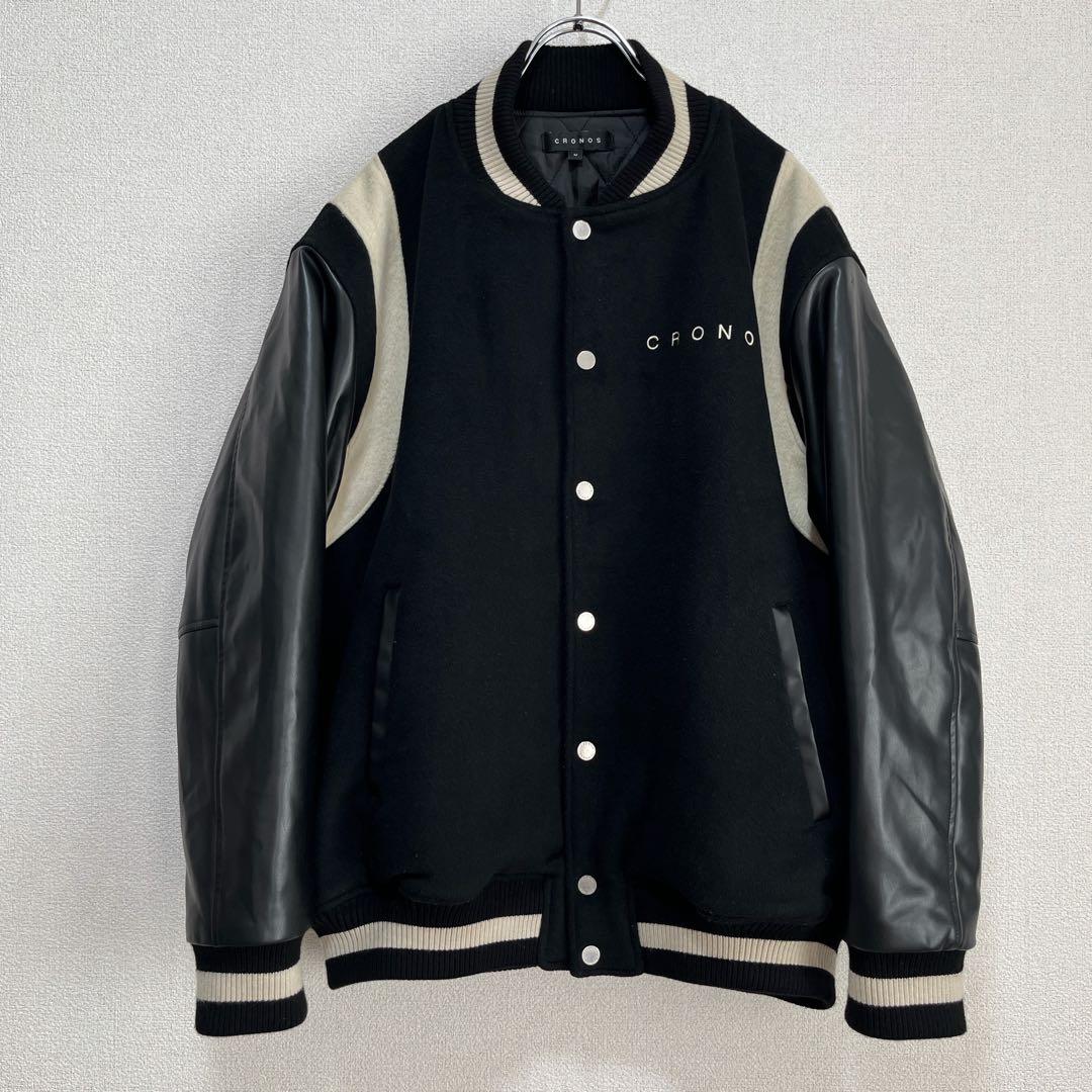 【美品】オンライン即完売 CRONOS スタジアム ジャケット ブラック M